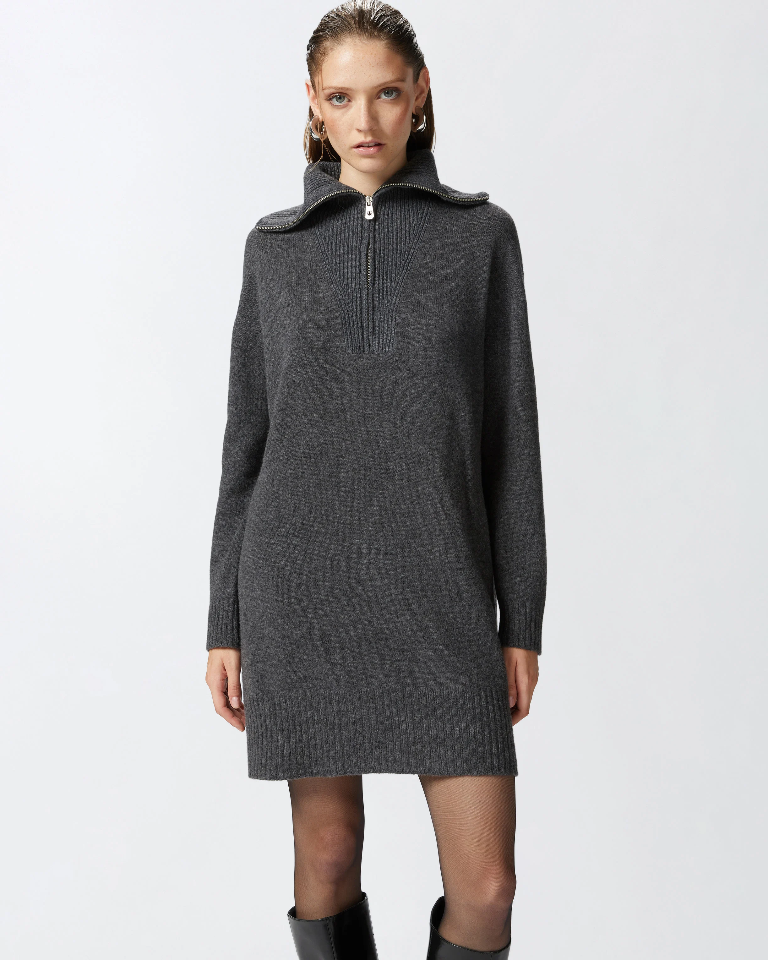 Minirobe à col montant | Gris