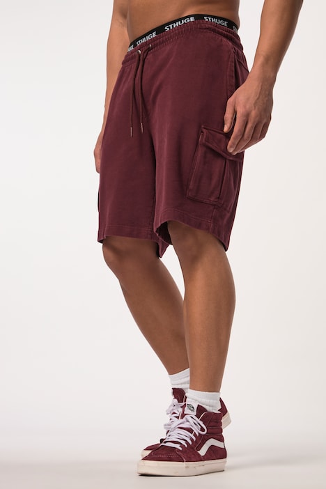 STHUGE Cargo-Bermuda, Elastikbund, Sweat, Relaxed Fit,bis 8 XL