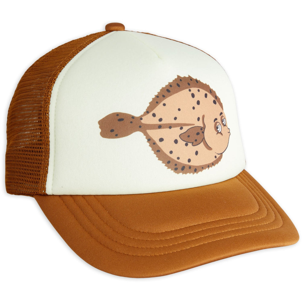 Køb Mini Rodini Brown Flundra Trucker Kasket