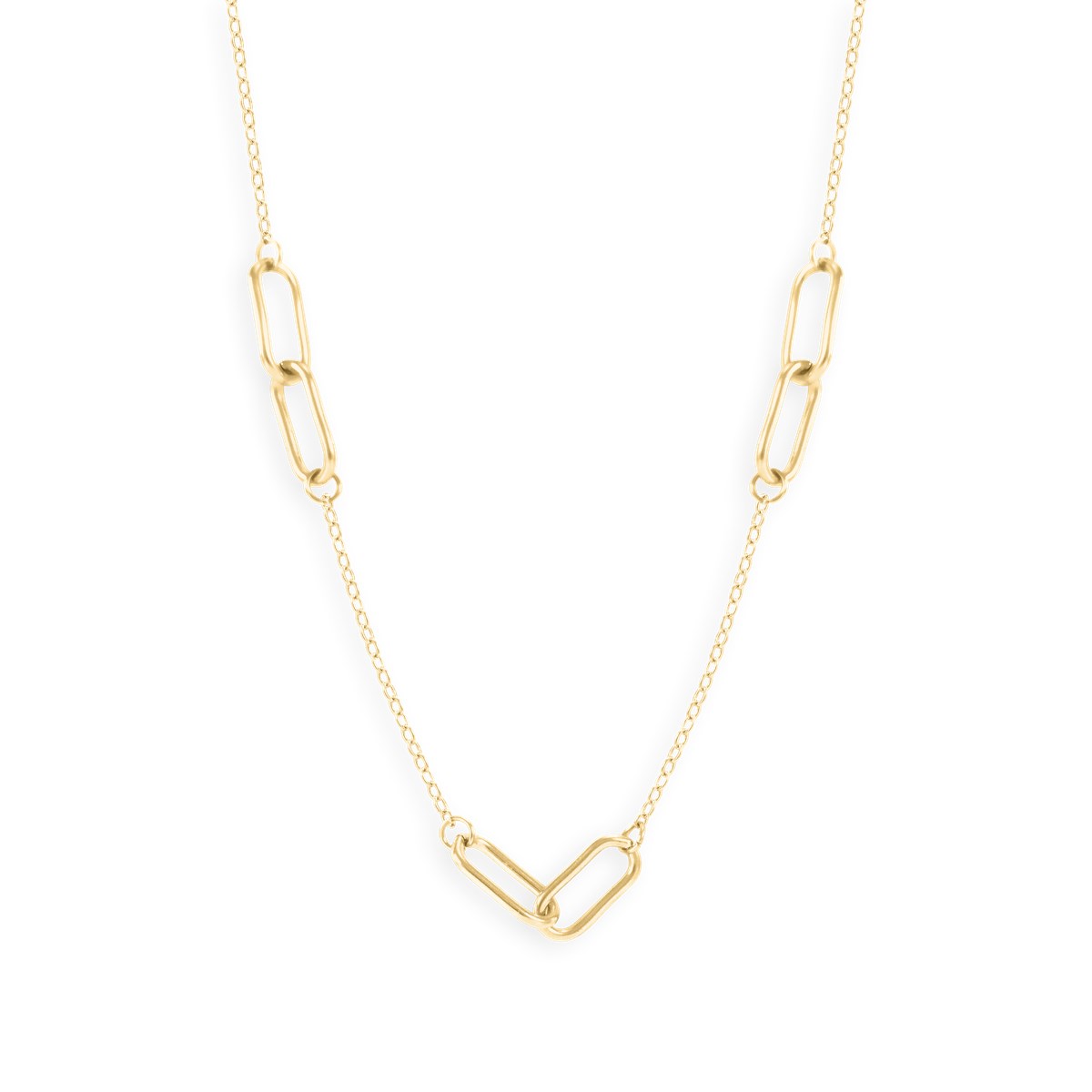 Collier en acier plaqué jaune