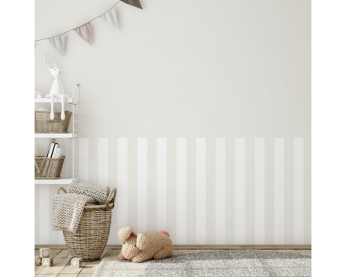 Vliesbehang 82258 Kids Walls strepen grijs wit