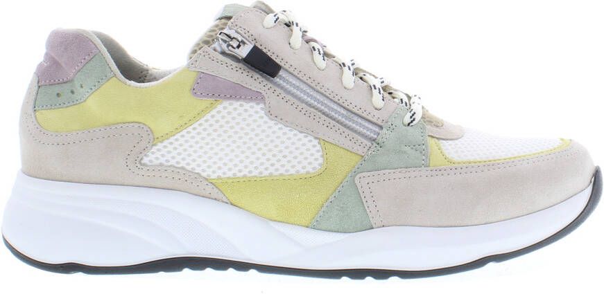Durea 6295~H~~~~~~~~~~~~~~~~~~~~~~~~ Lage sneakersDames sneakers Wit beige