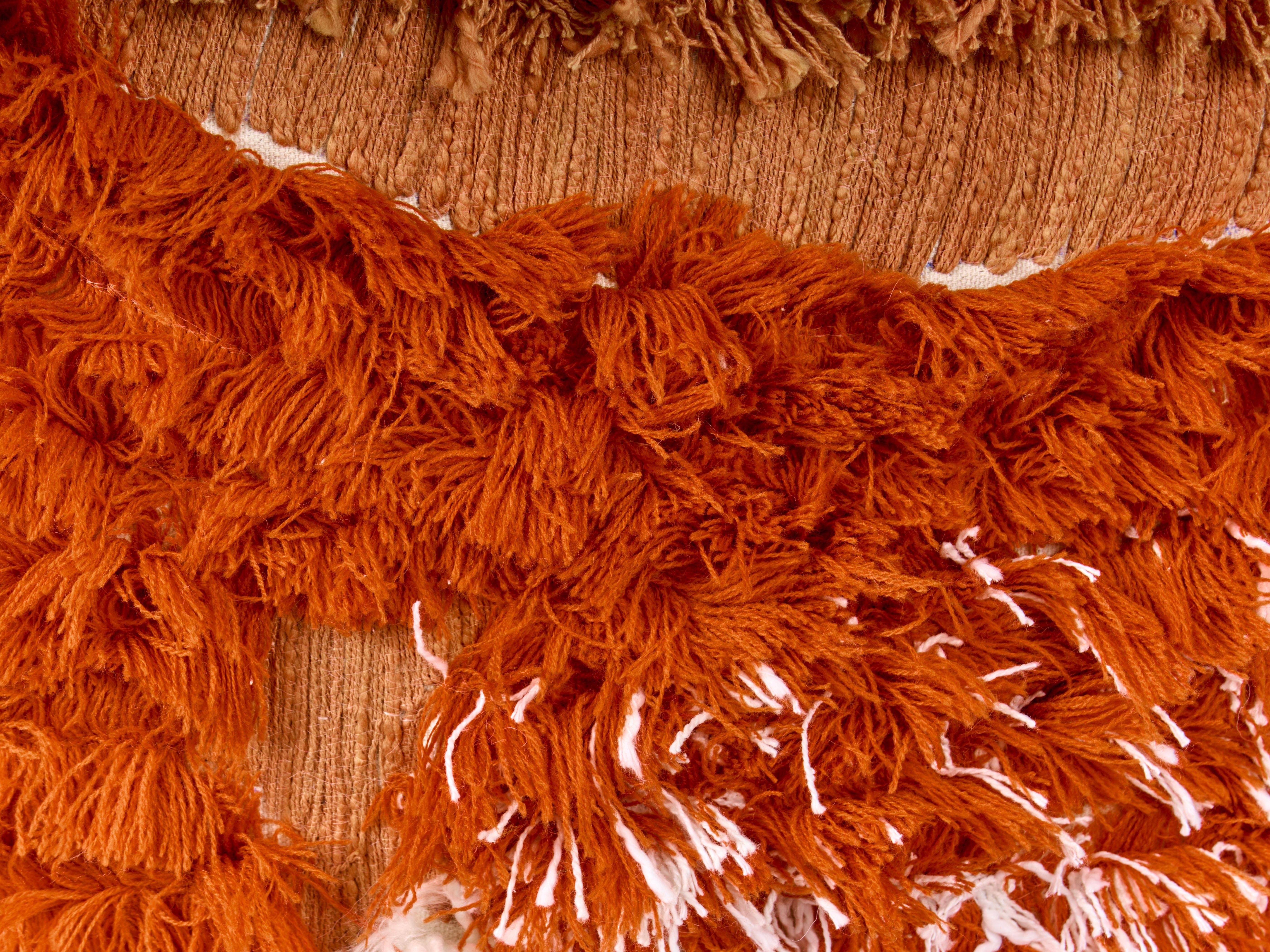 Set van 2 sierkussens SAGENIA Katoen 45 x 45 cm Oranje abstract patroon
