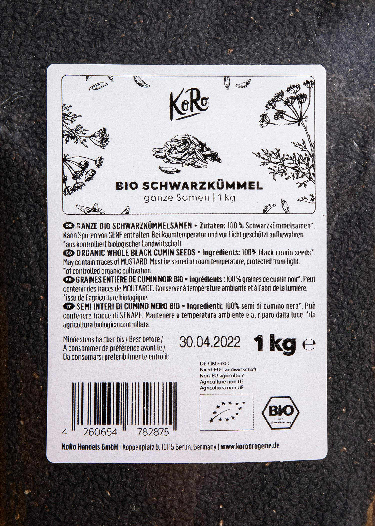 Bio Schwarzkümmelsamen 1 kg