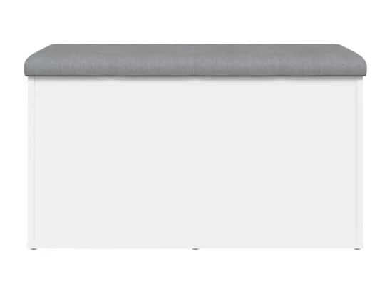 Banc de rangement blanc 82x42x45 cm bois d'ingénierie