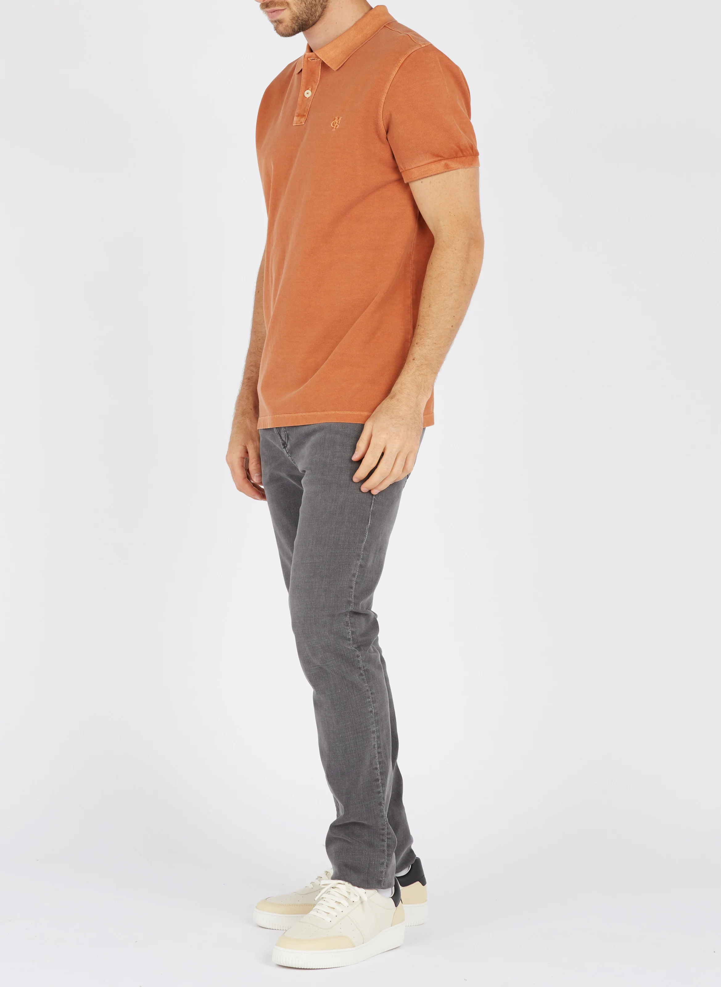 Jean slim taille normale en coton stretch | Gris
