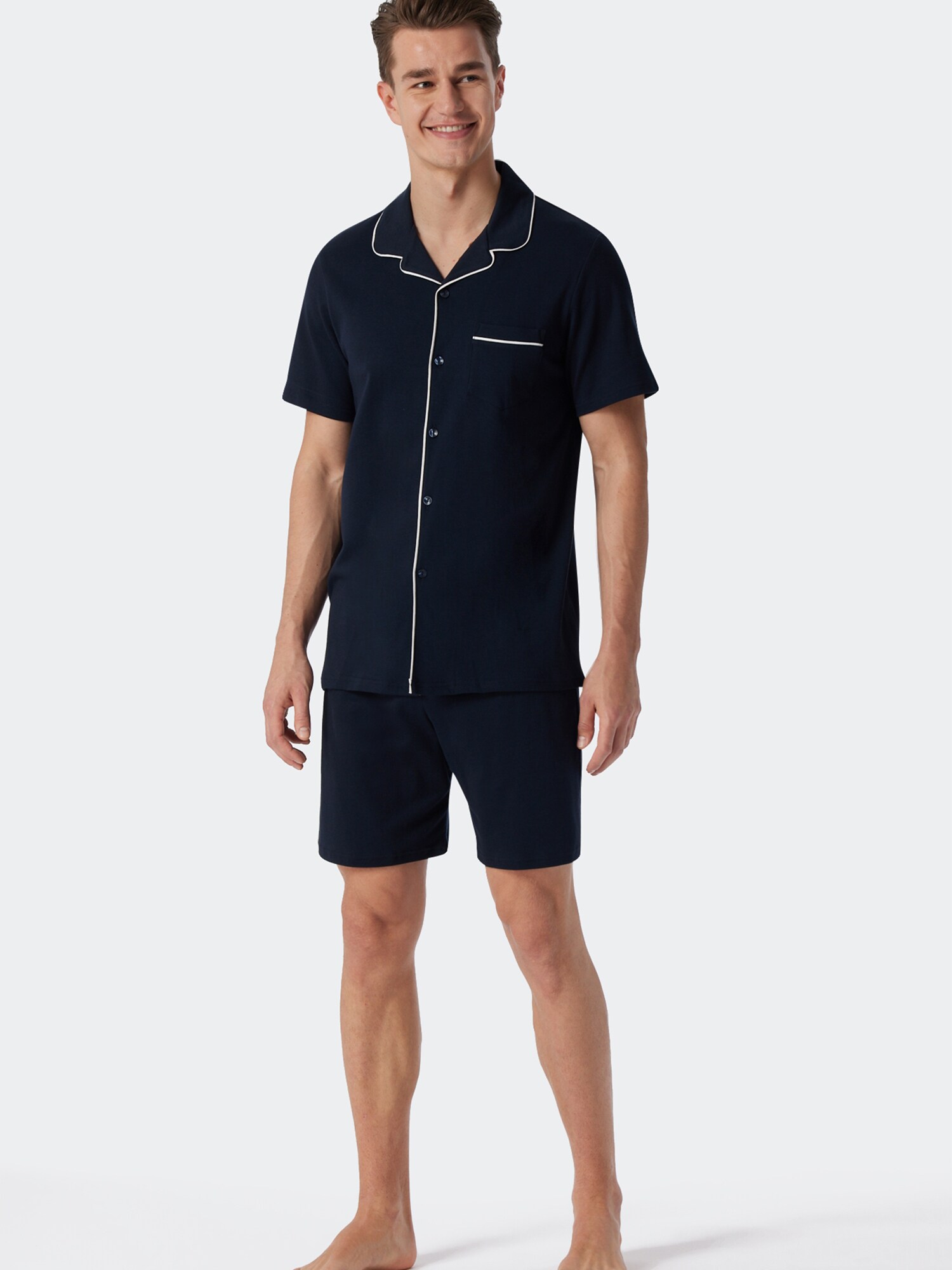 Schiesser Herren Pyjama Fine Interlock