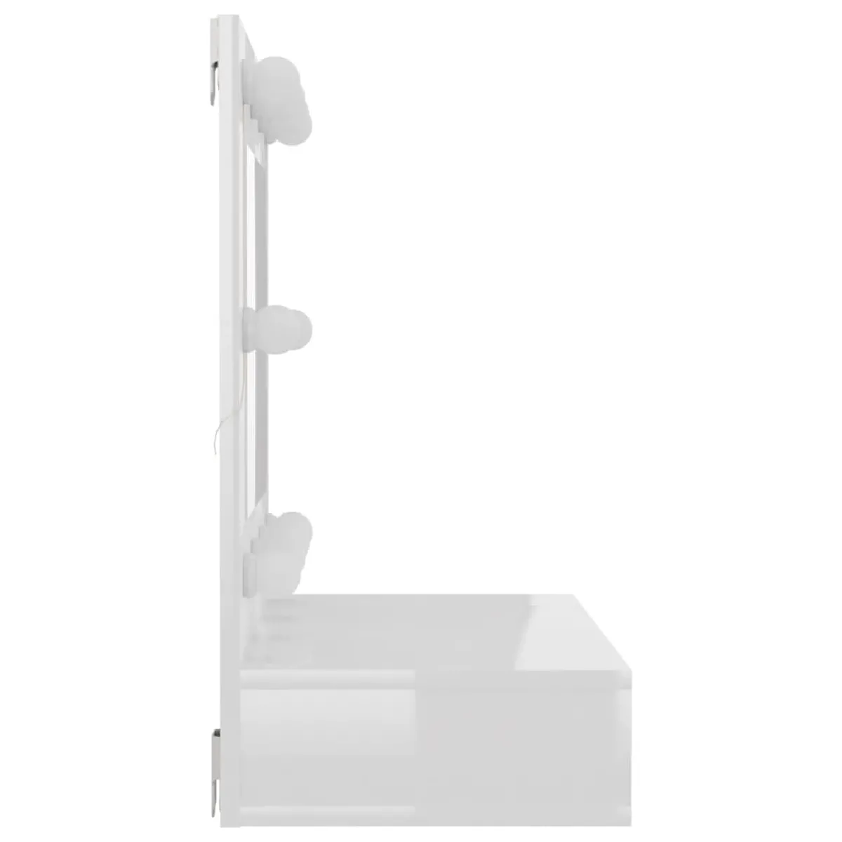 Helloshop26 Armoire miroir led 60 cm Blanc brillant