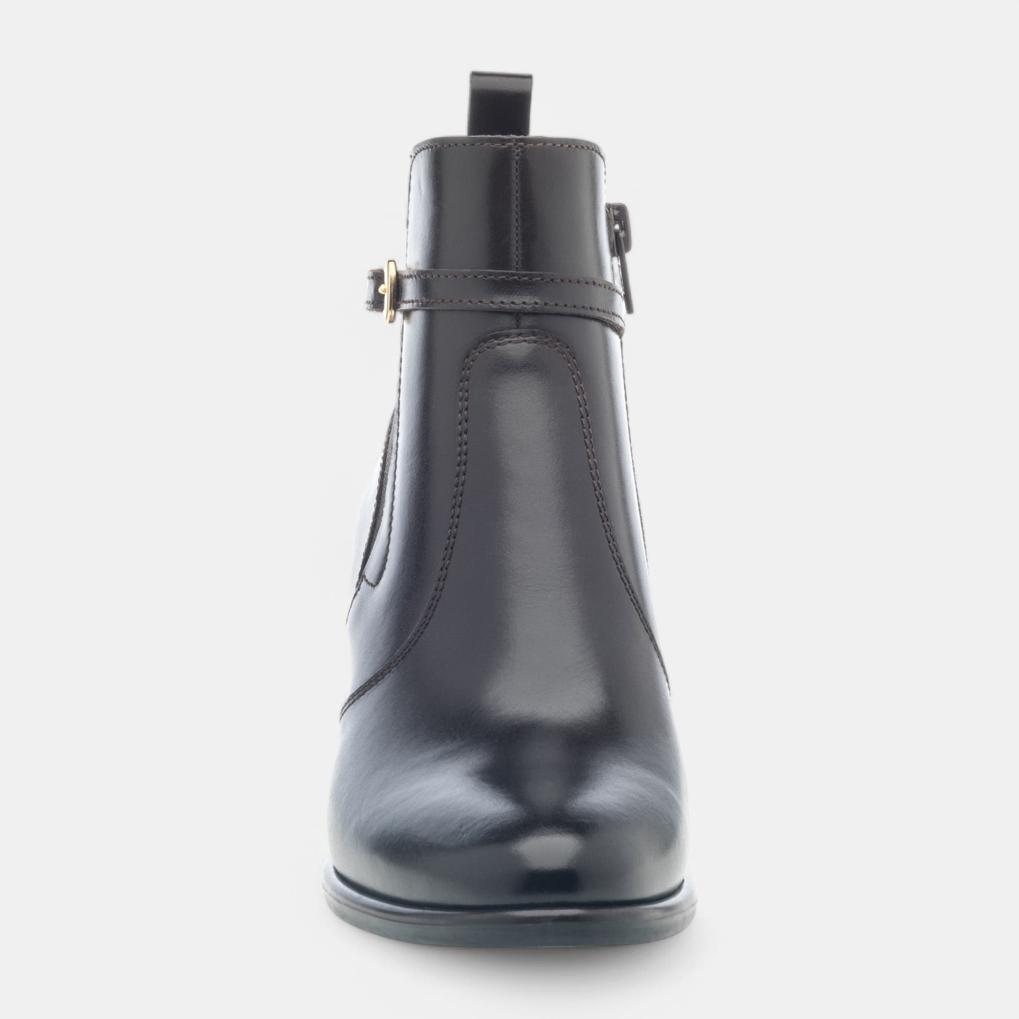 Bottines à talon Femme en cuir marron