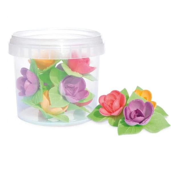 Décors azymes - 8 mini roses corolles Scrapcooking
