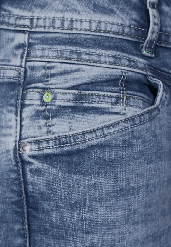 Loose Fit Culotte Jeans - authentic used wash