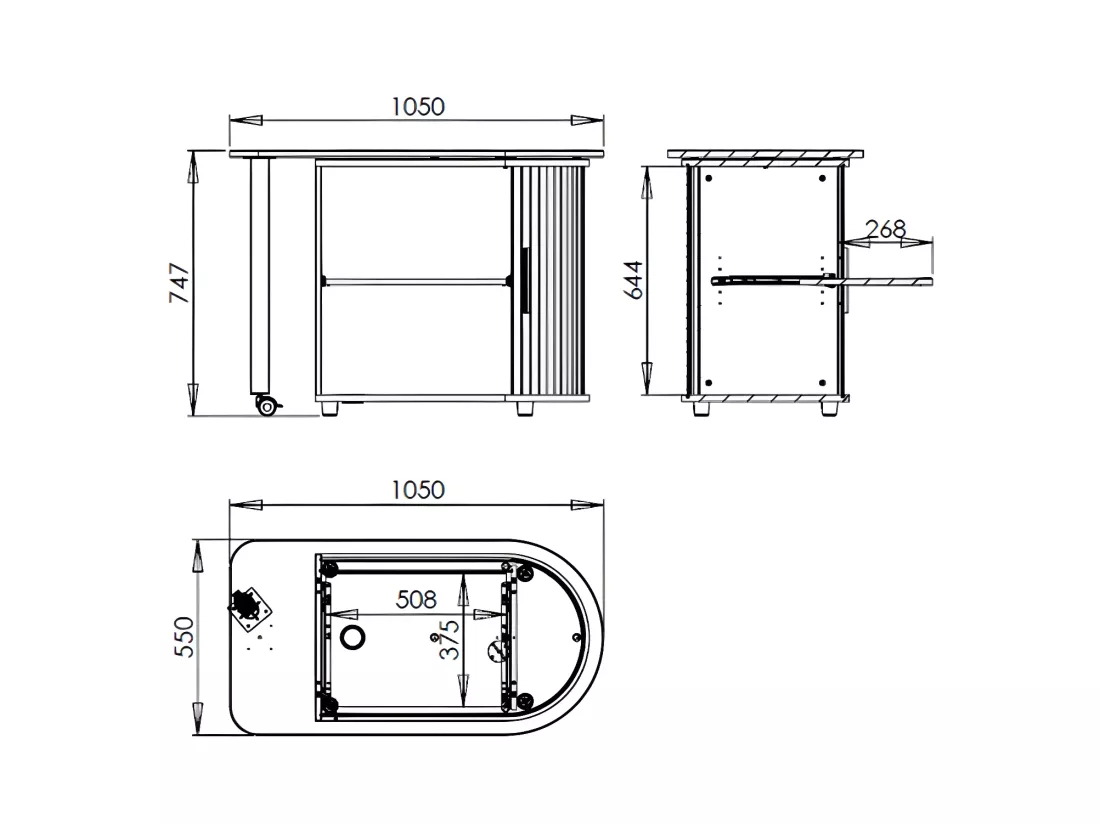 Bureau Pivotant Noir et Meuble de Rangement - Coloris: Blanc