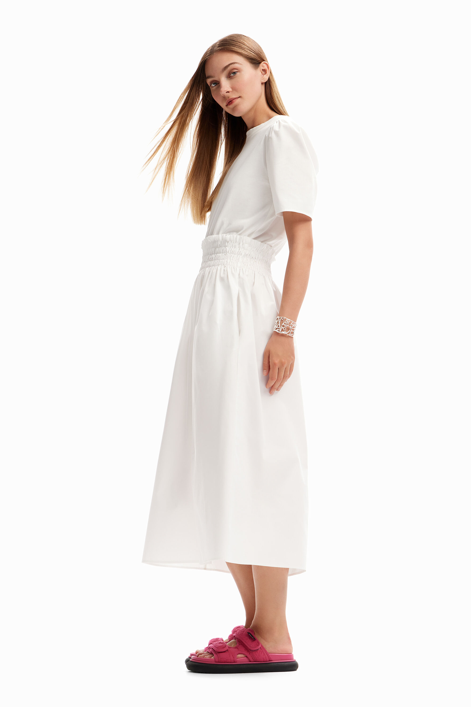 Robe midi combinée