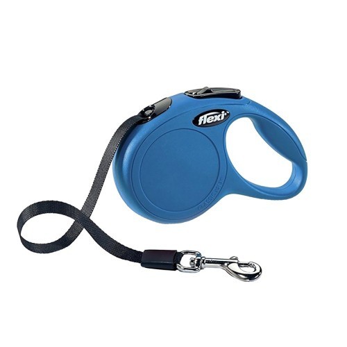 Guia clássica retrátil de corda para cães, azul