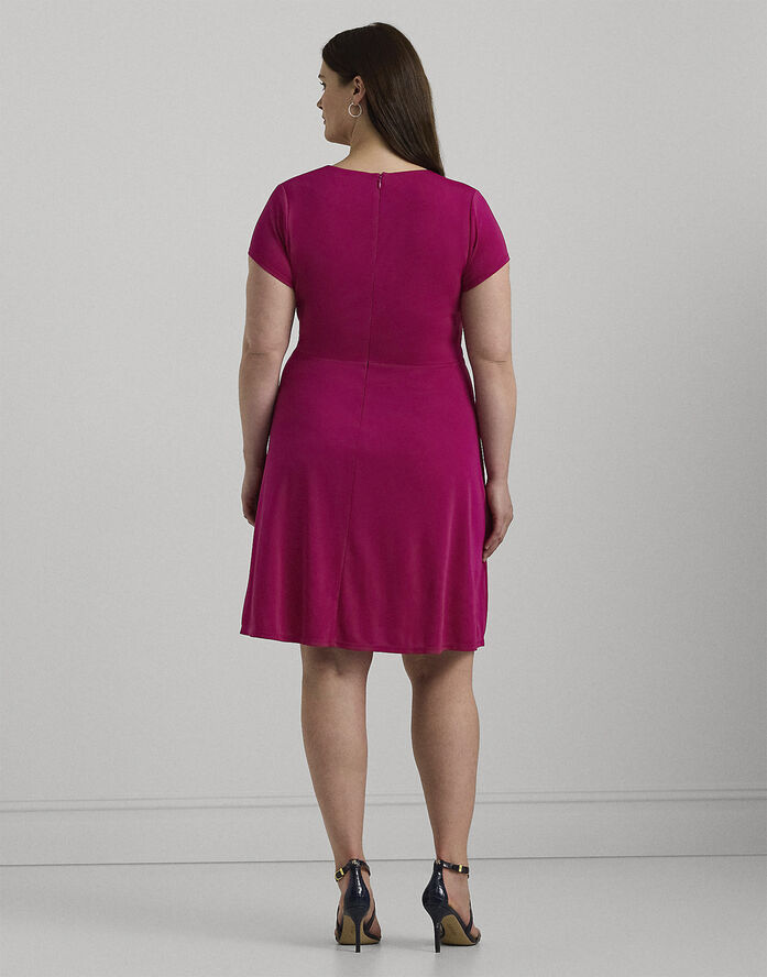 Lauren Ralph Lauren STR MATTE JERSEY-DRESS Fuchsia berry