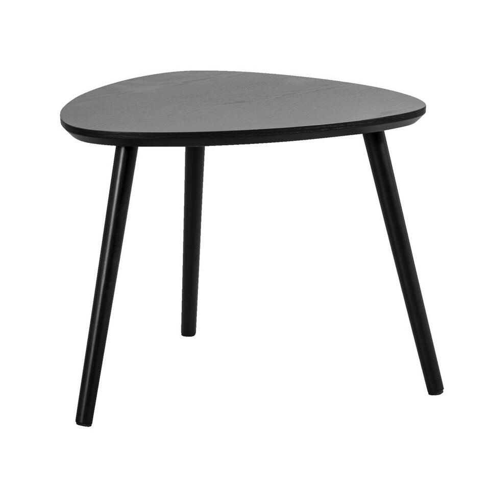 Bijzettafel Triangel - zwart - 55x55x44,5 cm