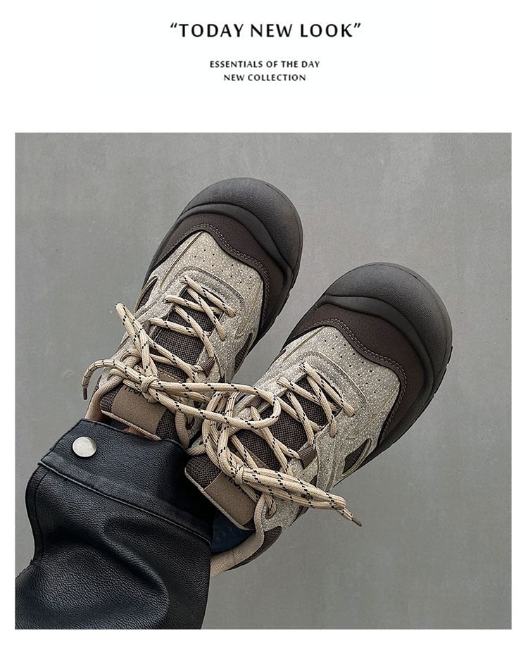 HANO - Veterschoenen met contrasterende afwerking