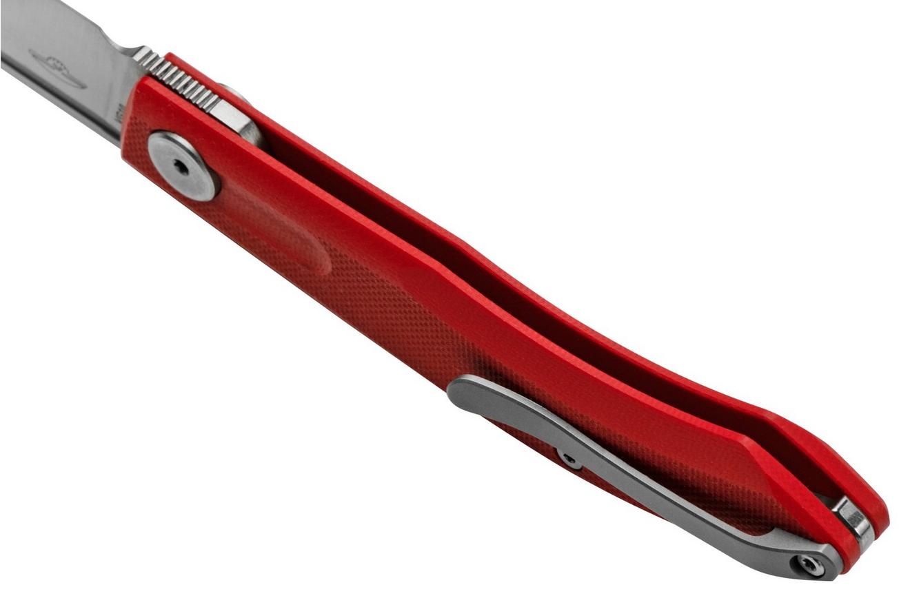 Real Steel Stella Red G10 7058 slipjoint zakmes, Poltergeist design