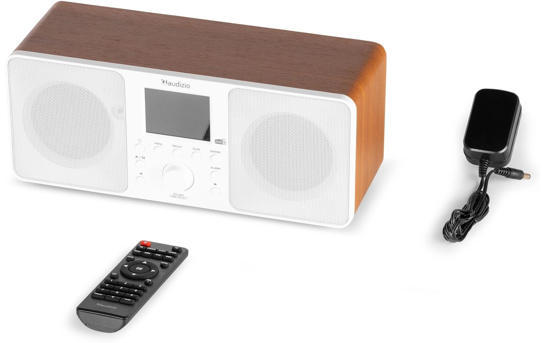 DAB+ Radio Genua WeissDAB+ Radio mit Stereo Lautsprecher und Bluetooth