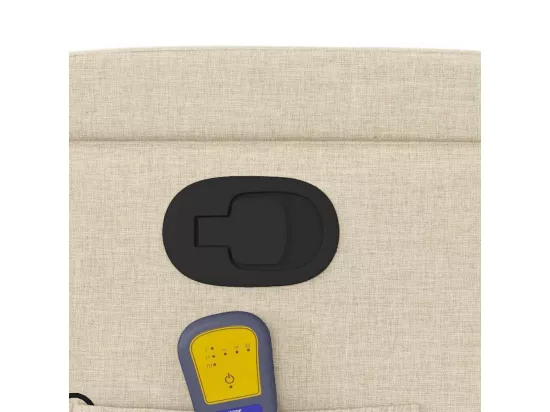 Fauteuil de massage inclinable Crème Tissu