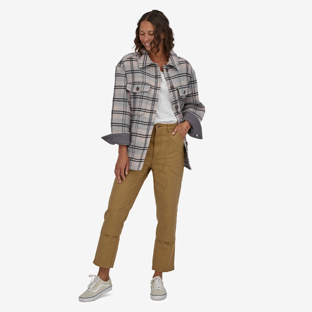 Damen-Overshirtjacke aus Meltonwolle