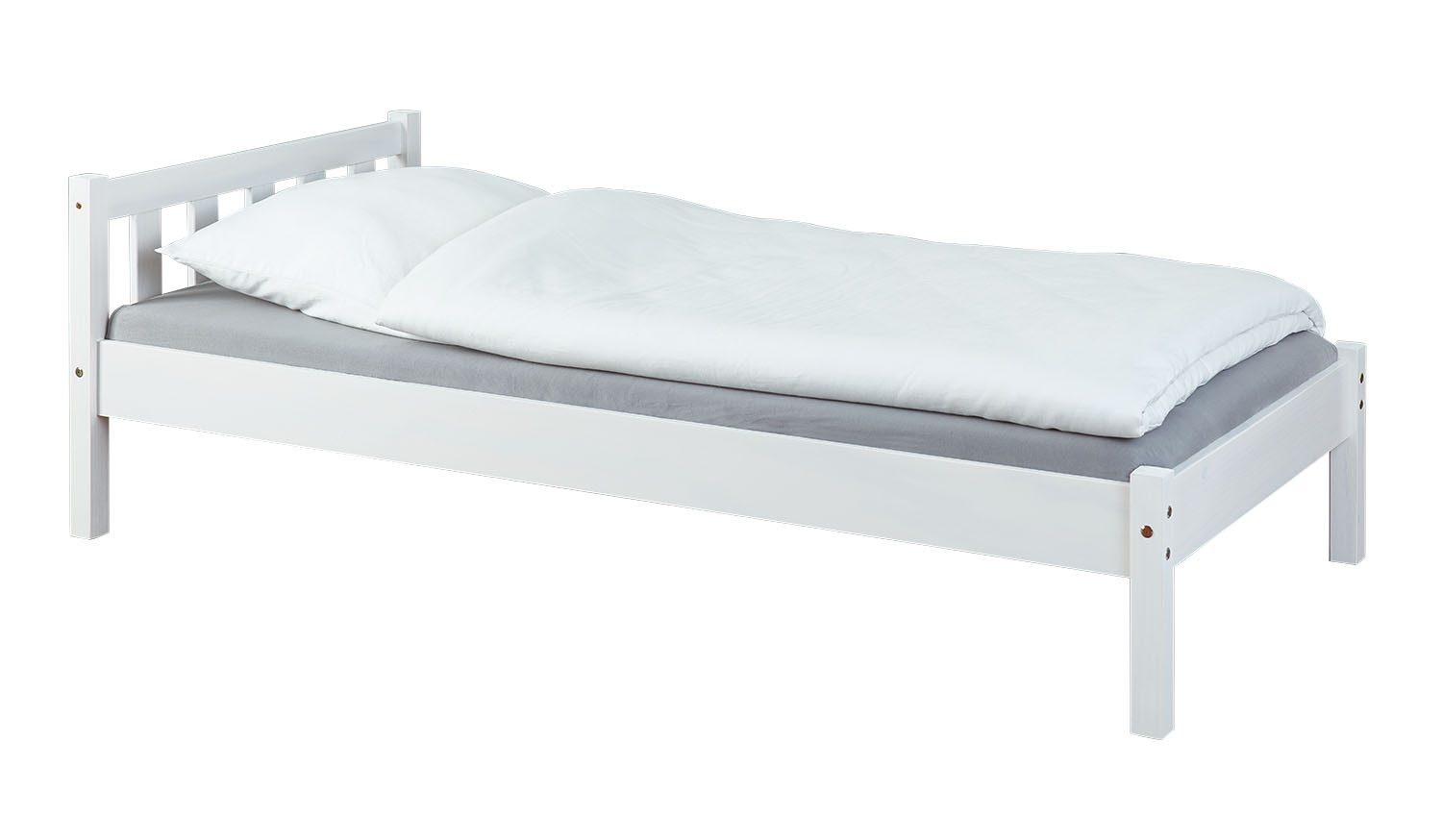 Bettgestell VILMAR - weiß - Massivholz - 90x200 cm