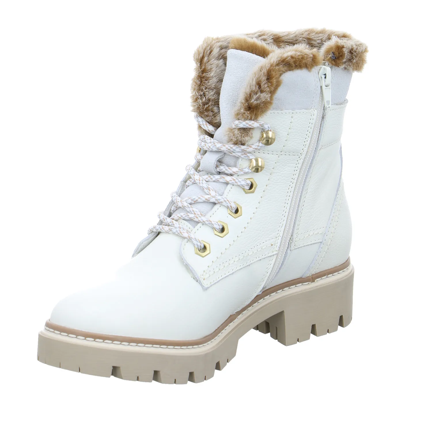 TAMARIS Boot Offwhite Leder  mit Tex - Membrane