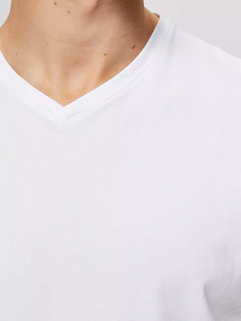 SELECTED T-Shirt SLHNEWPIMA weiss