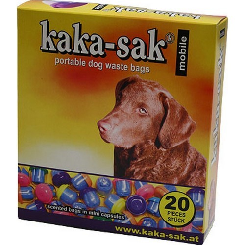 Sacos para recolher fezes de cachorro em formato de mini-cápsulas com aroma natural.
