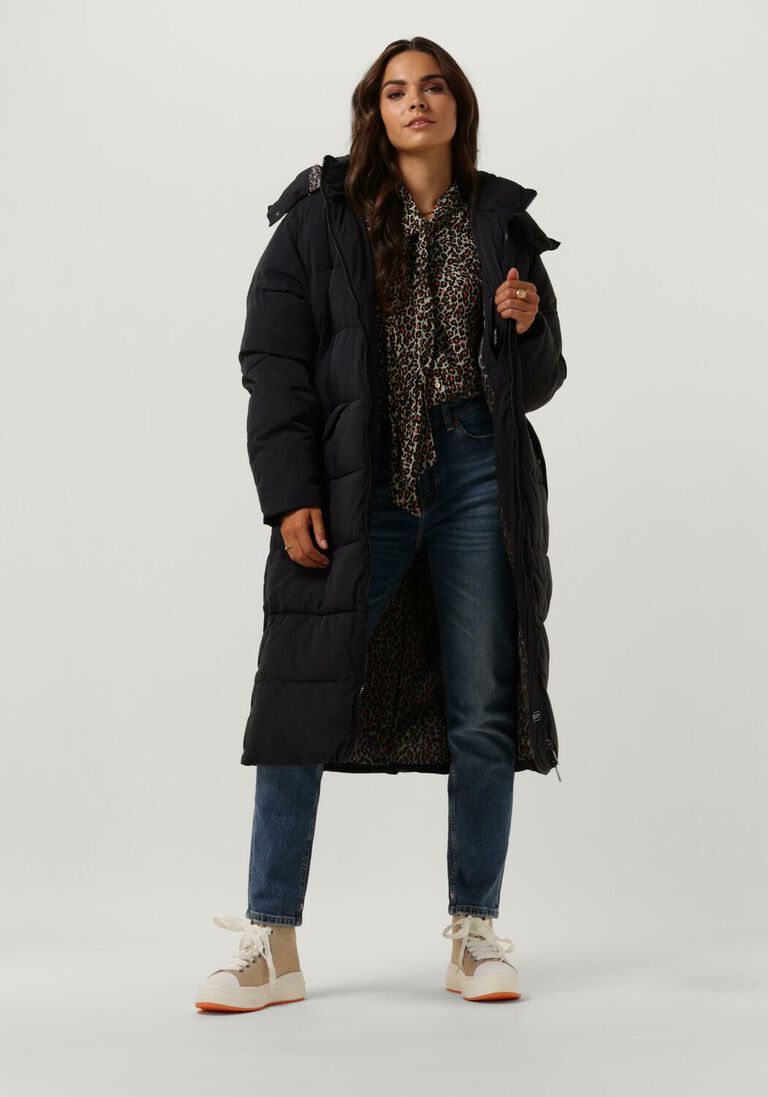 SCOTCH & SODA zwarte scotch & soda gewatteerde jas water repellent long length puffer coat