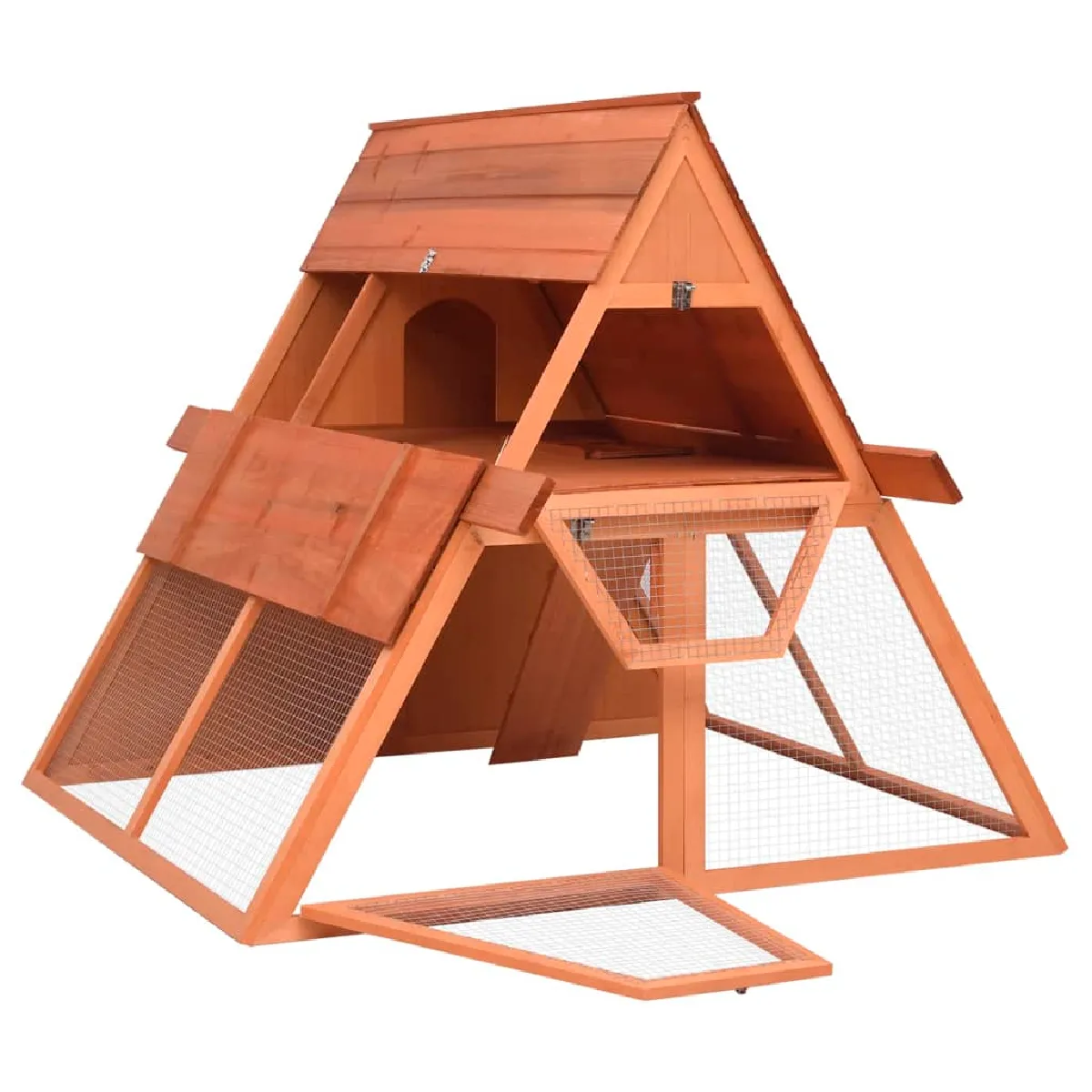 vidaXL Clapier en bois de sapin massif