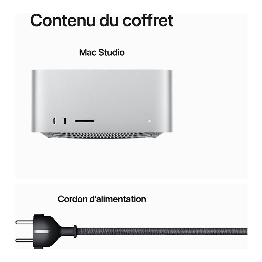 Apple Mac Studio M2 Max SSD 1 To / Ram 64 Go - GPU 30 coeurs (MQH73FN/A-64GB-1TB)