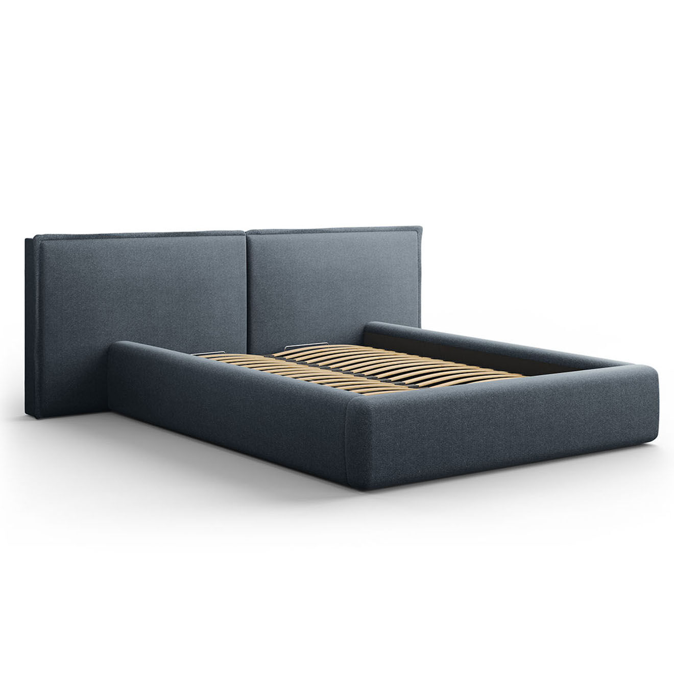 Maison Héritage Lit avec coffre de rangement Tena bleu foncé - 230x250x100 cm