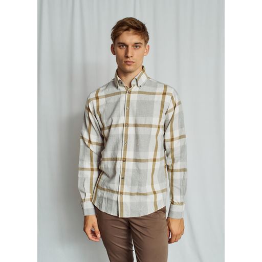 Bruun & Stengade Triton Skjorte, Light Grey, XXL