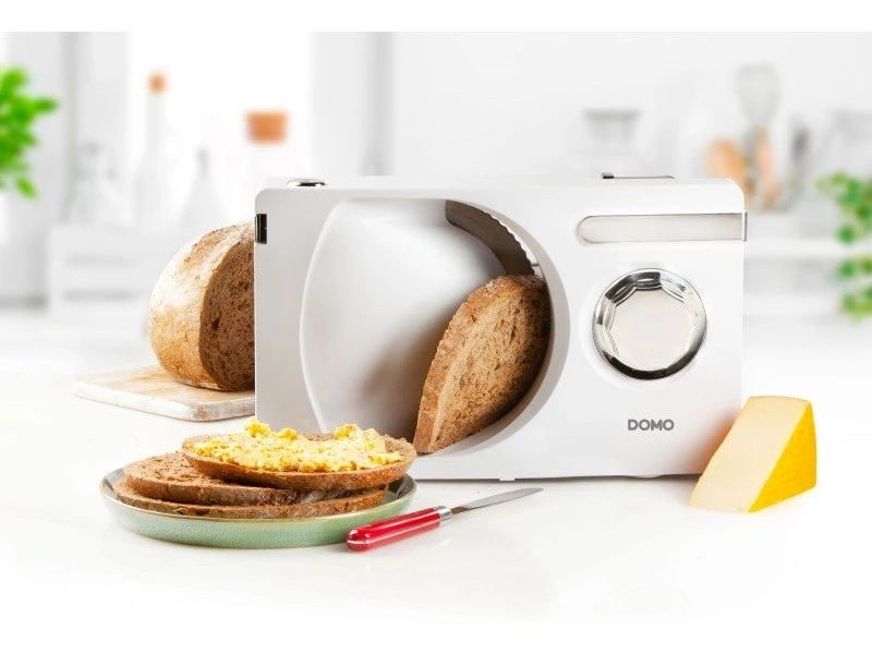 Domo Schneidemaschine DO523S Weiss Aufschnittmaschine mit DC-Motor