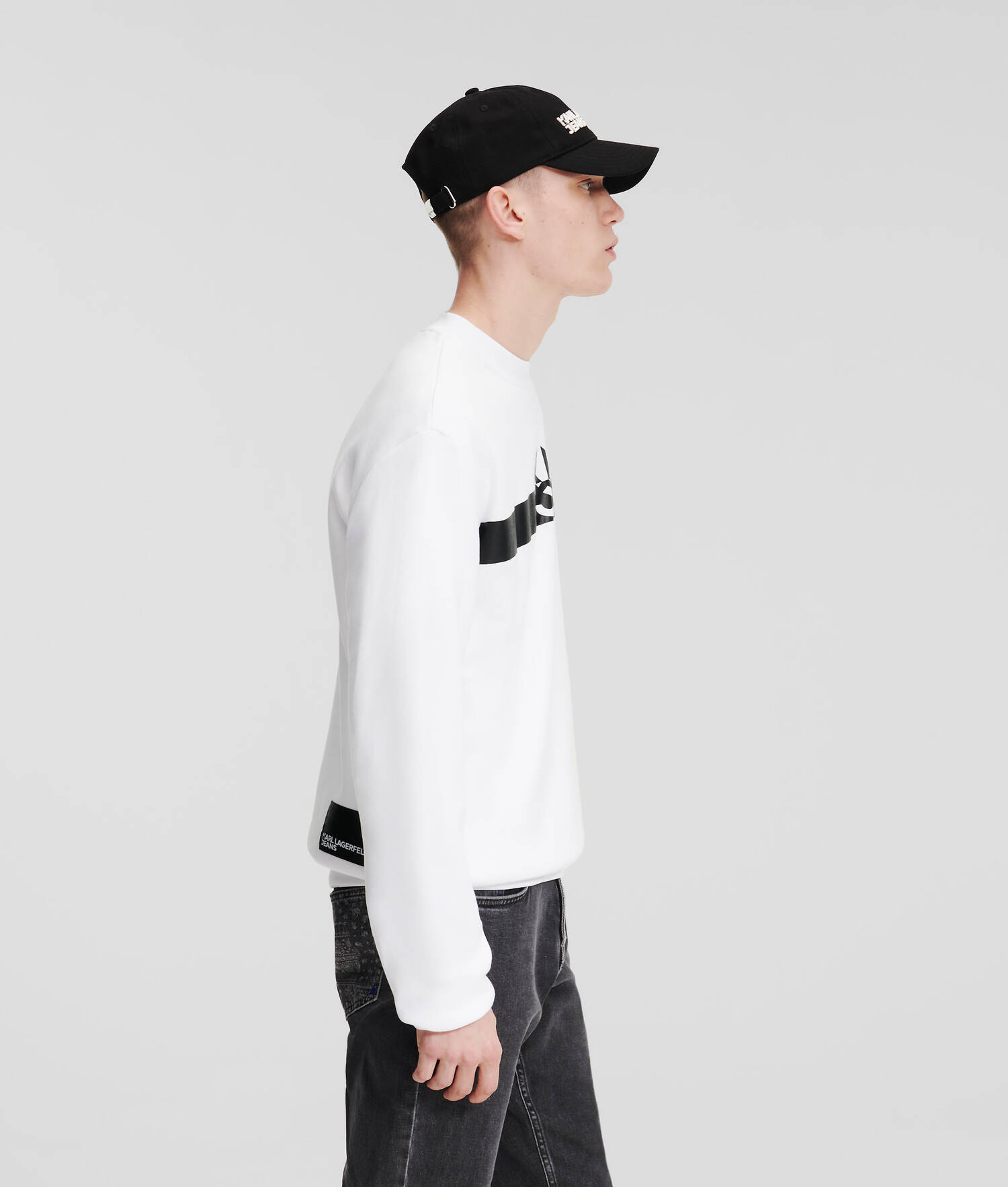 SWEAT-SHIRT RAYÉ KLJ MONOGRAM