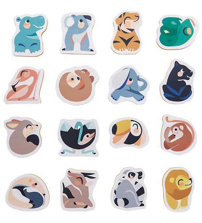 Petit Monkey Badespielzeug - Puzzlespiel - 16 st. - Wild Animals