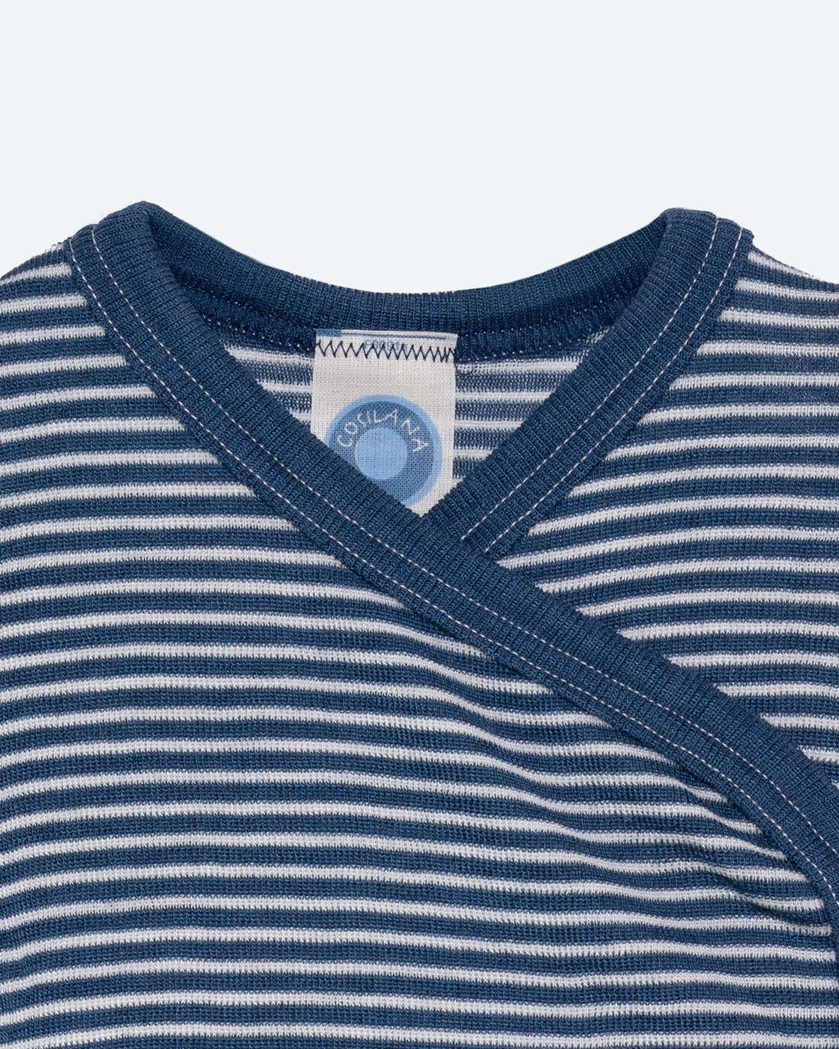 Omslagsbody Ull / Silke – Cosilana, Blå Stripe