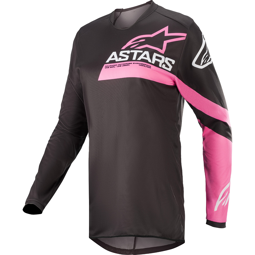 Alpinestars - Maillot Femme Stella Fluid Chaser Noir / Rose fluo