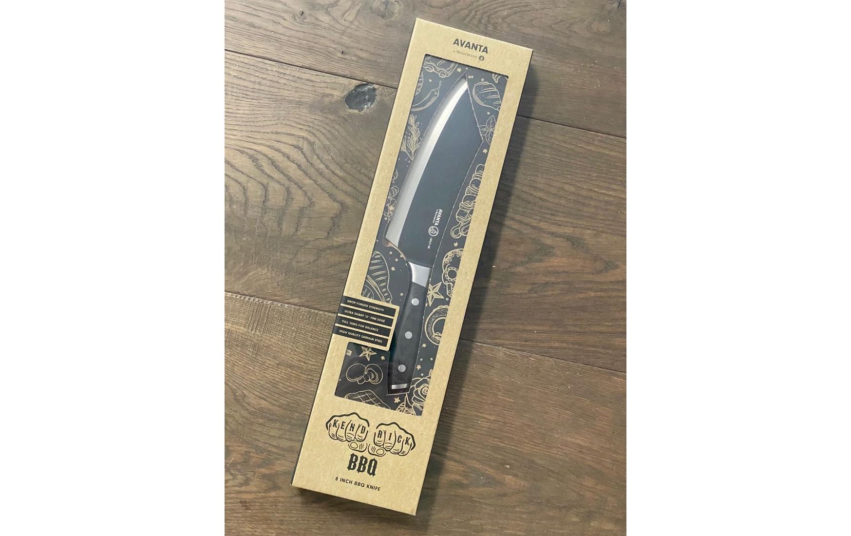 Kochmesser Bennie Kendrick 20 cm, Schwarz/SilberBBQ-Messer