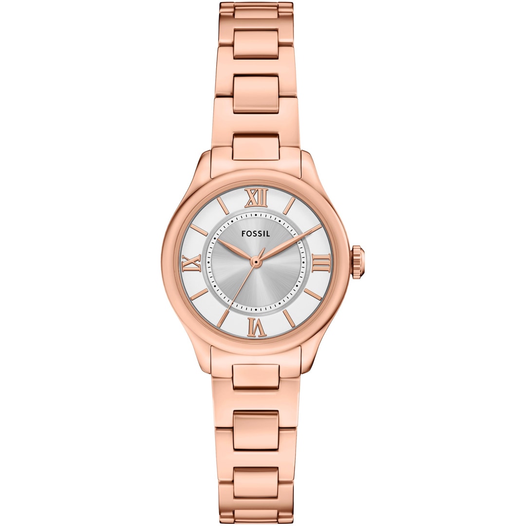 Fossil Gilmore Rosé / Silbrig 28mm