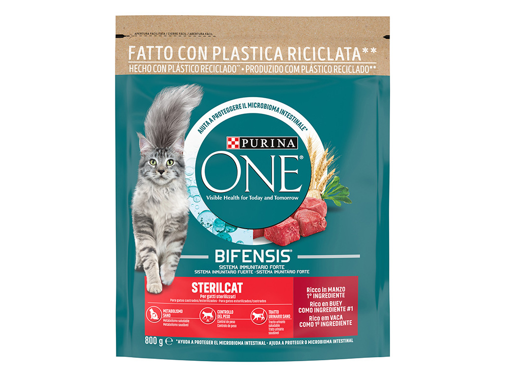 RAÇÃO PARA GATO PURINA ONE ESTERILIZADA COM VACA 800G