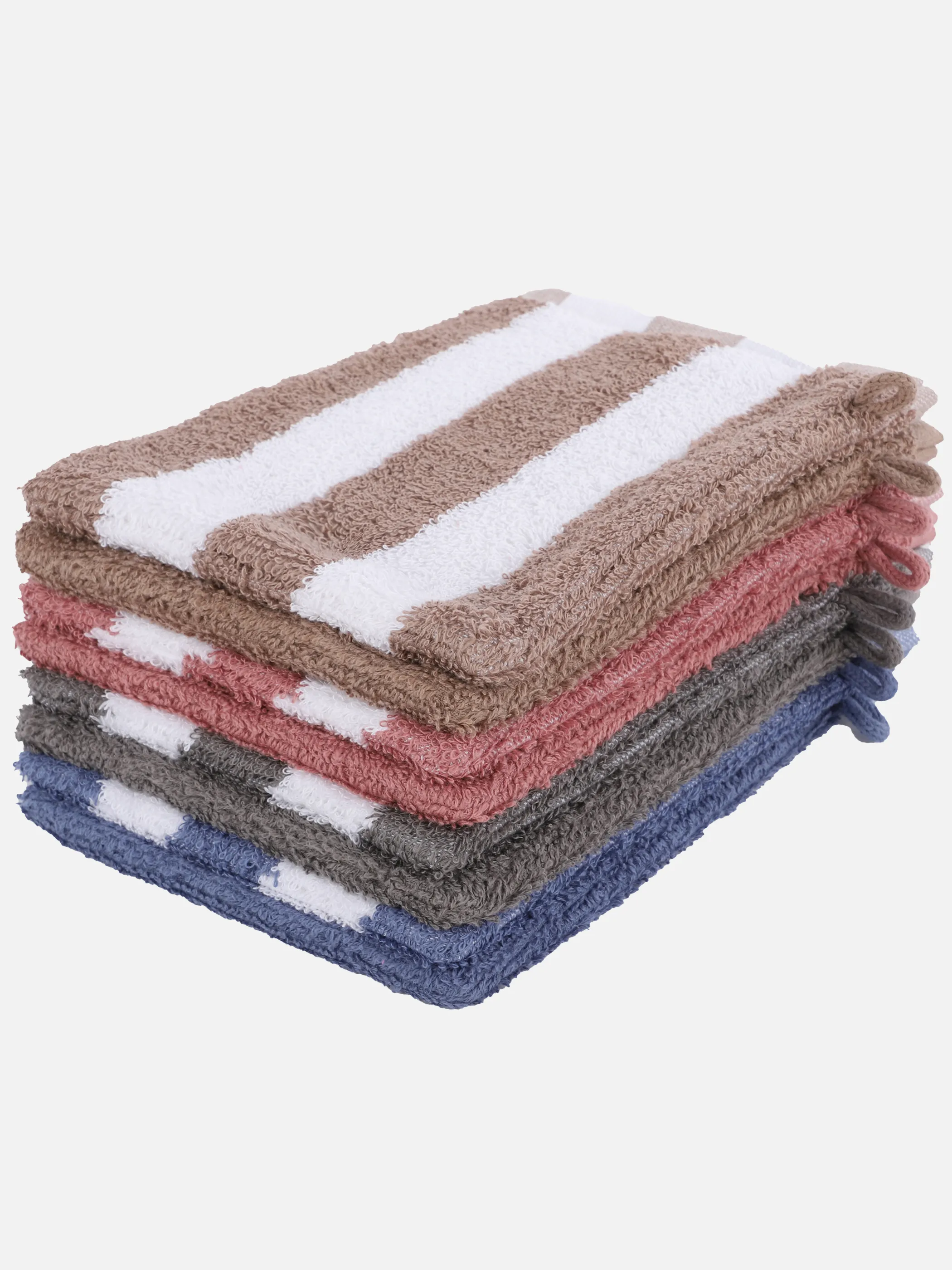 Waschhandschuh gestreift 16x21 cm