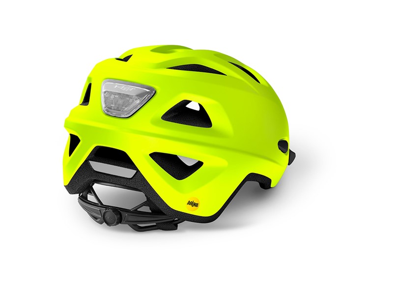 MET Mobilite MIPS cykelhjelm LED neon