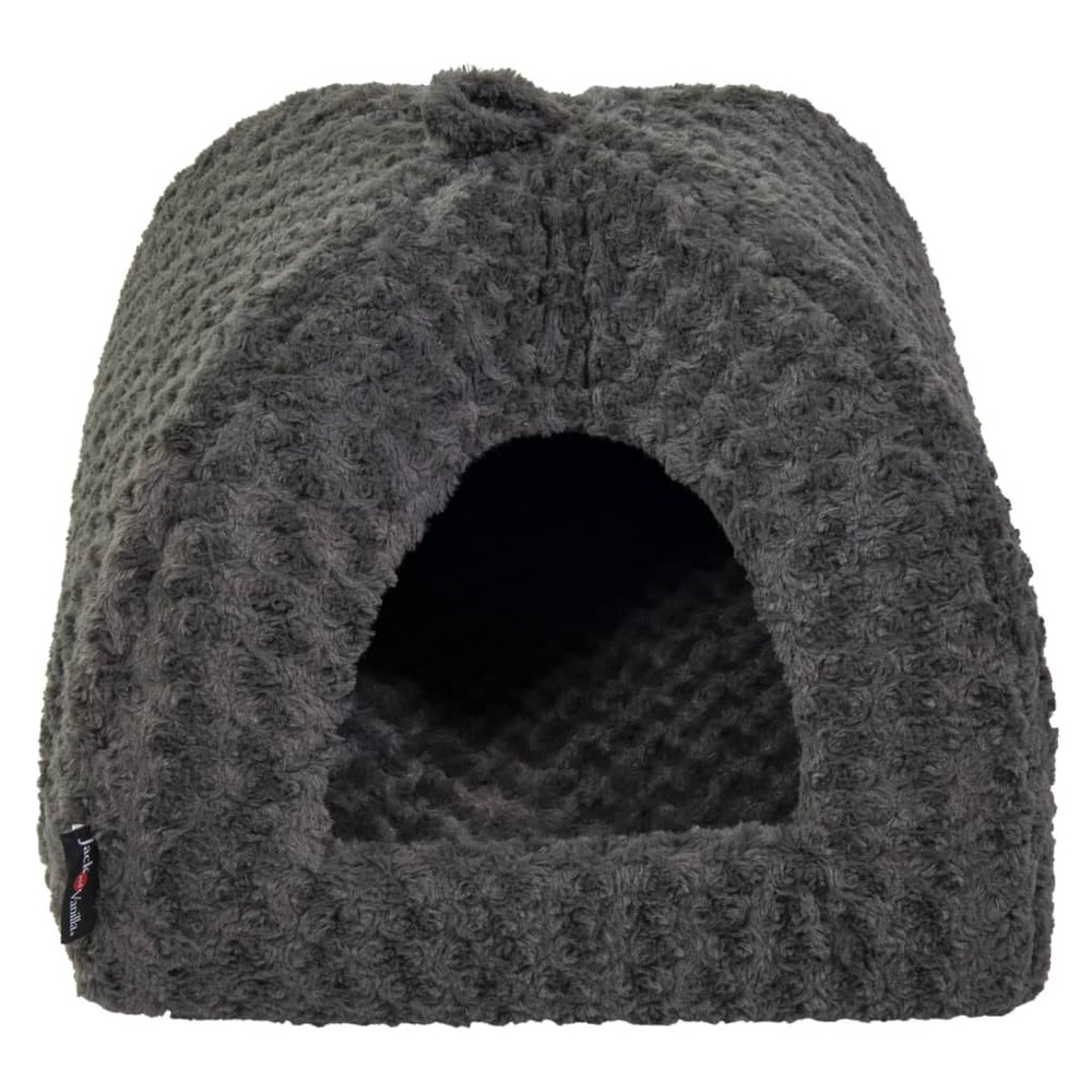 Igloo pour animaux de compagnie softy s gris rosette