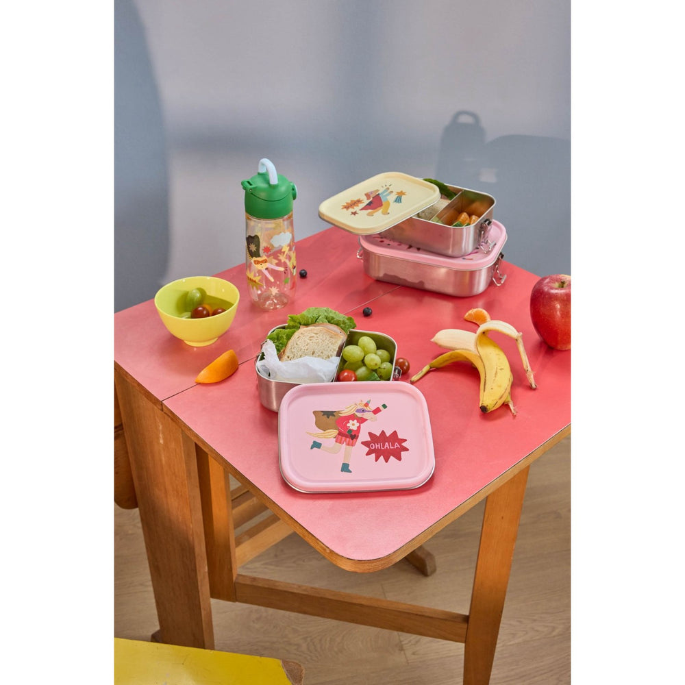 Køb Rice Plastic Kids Drinking Flaske Med Hero Print - Green - 550 Ml