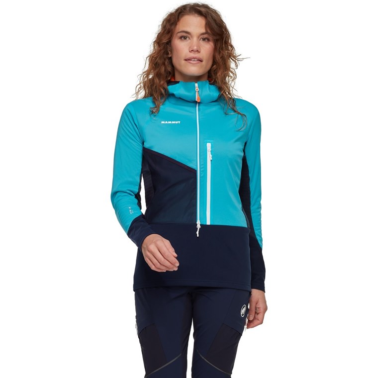 Mammut Eiger Speed ML Hybrid Half Zip Hoodie Women Sky/Night