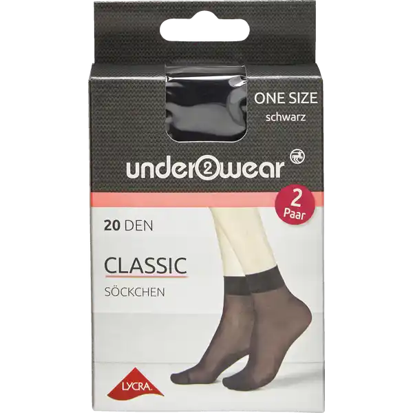 Söckchen Classic 20den schwarz onesize