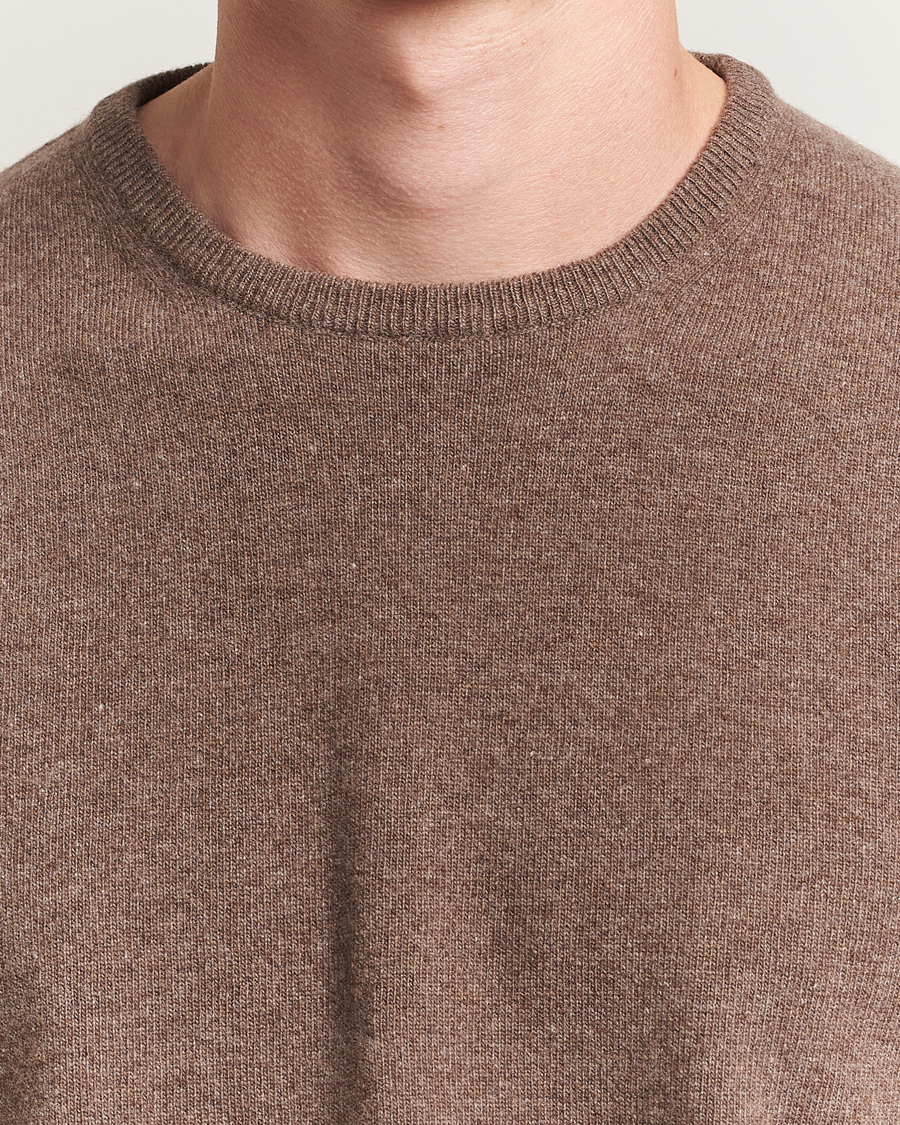 Morgano Wool/Cashmere Crewneck Brown