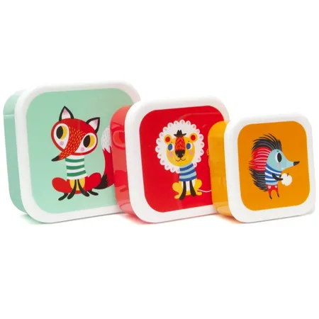 Petit Monkey 3-teiliges Lunchbox-Set Tiere